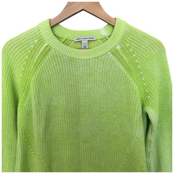 Cotton By Autumn Cashmere Scalloped Sweater Women's Size S - Picture 6 of 9